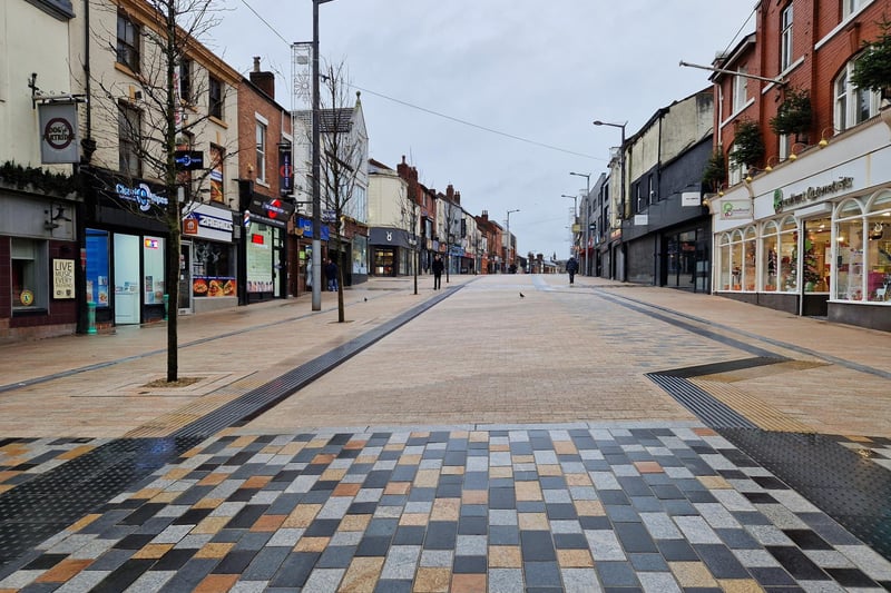 The newly pedestrianised section of Friargate North.