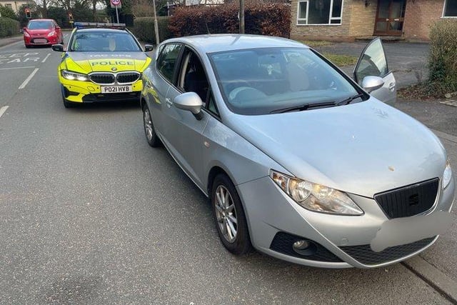 Police patrols stopped this Seat Ibiza in Lightfoot Lane, Preston.
The driver had been out for a birthday meal and was on his way home. He passed an alcohol breath test but failed a roadside test for cocaine and was arrested.