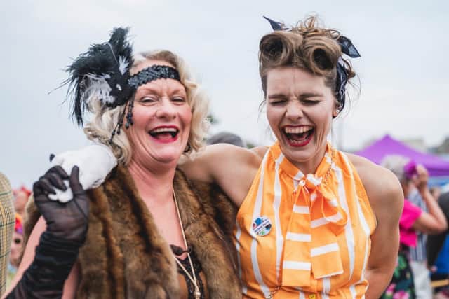 Get your hair done, vintage-style at the festival's salon.