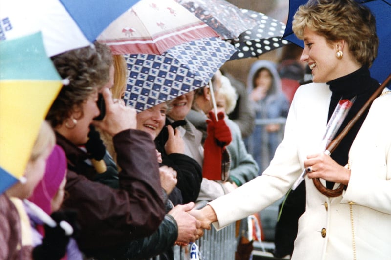 Princess Diana visits Preston in January 1993