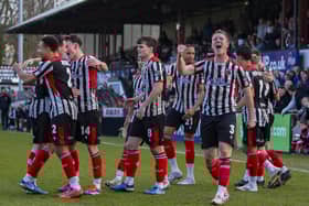 Mark Ellis celebrates his winning goal (photo: David Airey)