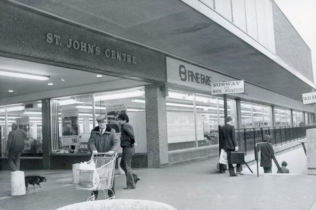 Another view of Fine Fare in 1983. The shop was in a prime location in St John's Shopping Centre, sandwiched between Preston market and the bus station