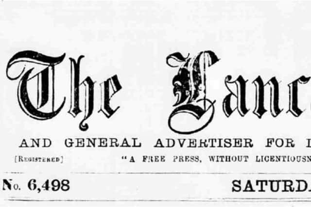 Last issue of the Lancaster Gazette, on which Hewitson trained as a printer and reporter.