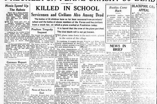 How the Evening Gazette reported the devastating crash
