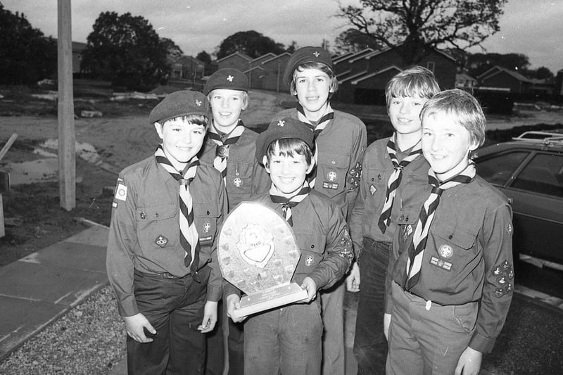 Members of the 8th Penwortham St Teresa's Scout troop who won the West Lancs Scouts County Camping Competition. Left to right: Andrew Lawler, Peter Stapley, Andrew Blundell, Paul Sargeant, Gerard Short and Christopher Cherry