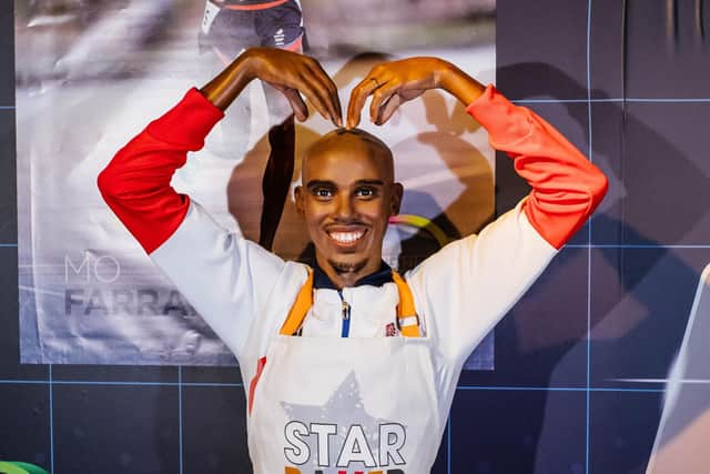 Madame Tussauds Blackpool has kitted out Mo Farah CBE’s wax figure with a ‘Star Baker’ apron to mark his appearance on Channel 4’s The Great Celebrity Bake Off and help raise funds for Stand Up To Cancer.