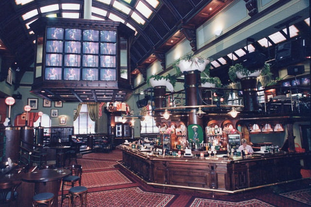 A sight familiar to many of the townsfolk of Preston - the bar and rotating televisions in popular pub Wall Street