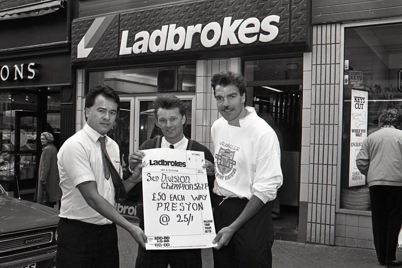 Sam Alladyce at Ladbrokes Betting Shop in Preston, August 1988
