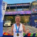 Steve at the finishing line