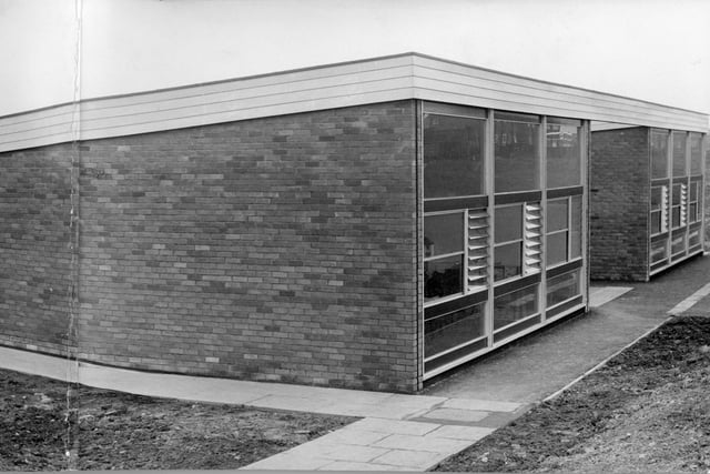 This image from 1965 shows Leyland Methodist Primary School nearing completion