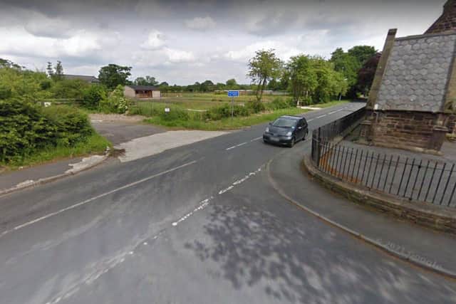 The junction of Charter Lane and Church Lane, which will be upgraded if planning permission is ultimately granted for the development (image: Google)