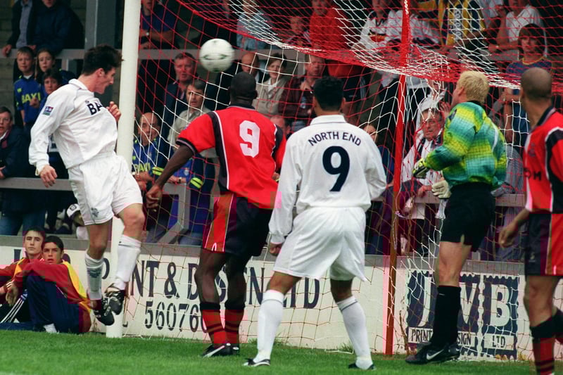 Lincoln City V Preston North End
Preston score their second goal.