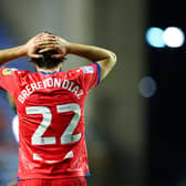 Blackburn Rovers' Ben Brereton Diaz reacts during their game against Wigan