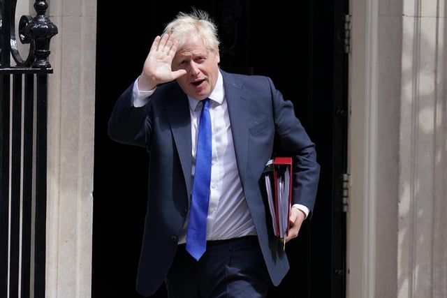 See ya! Former Prime Minister Boris Johnson departs Number 10 Downing Street after resigning through a vote of no confidence