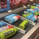Customers were only allowed to buy three Prime bottles at a time in Aldi stores today (Thursday, December 29)