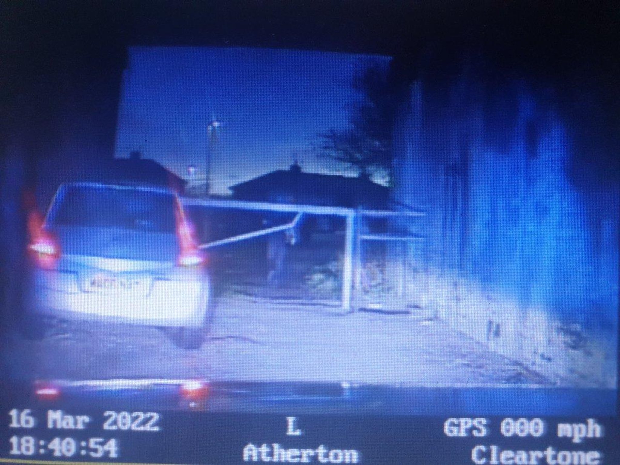 Two arrested after 25-mile car chase in which a patrol vehicle was rammed