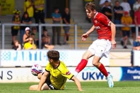 Ben Tollitt put Morecambe ahead at Tranmere Rovers Picture: Morecambe FC