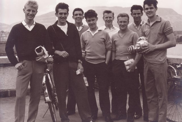 PNE Youth squad in Switzerland. This was taken in June 1960 in Geneva, Switzerland. It features eight of the 15-man squad who represented Preston North End Youth team in the Martini Youth Tournament. It was a competition with youth teams from five different countries taking part. Besides England (PNE), the other countries were Italy, Austria, France and Switzerland. North End won the final, beating the Vienna Athletic Club 4-1.

The photo shows Ged Baldwin; Rodney Webb; Gavin Laing; Mike Smith; Ian Matthews; Alex Milne; Jimmy Humes and David Will. The missing players were John Barton; Harvey Morley; George Ross; Alan Spavin; Dave Wilson; Peter Thompson and captain, Johnny Hart.