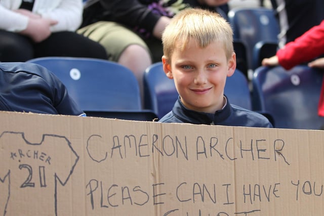 There's no doubt which PNE player this young fan likes