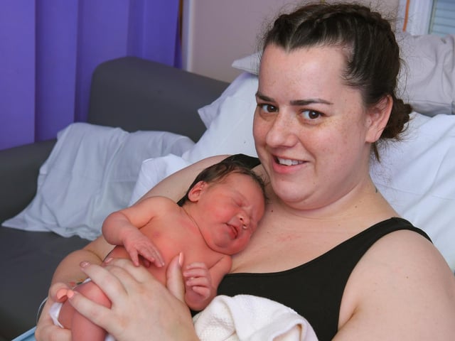 Harper Elizabeth Waddington with mum Sheryl. Harper was born on September 18 to mum Sheryl and dad Mick Waddington from Chorley at 8.53pm weighing 6lb 11oz.