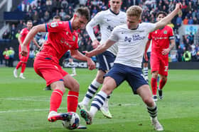 Preston North End's Ali McCann battles with Blackburn Rovers' Dominic Hyam

The EFL Sky Bet Championship - Preston North End v Blackburn Rovers - Saturday 22nd April 2023 - Deepdale - Preston