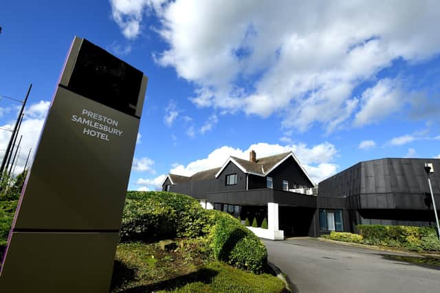 Heritage and Destiny admits that it stationed up to 10 security guards outside its event at the Samlesbury Hotel - but denies they were armed