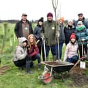 Edwin Booth and the Booths team planting the legacy wood at Myerscough college