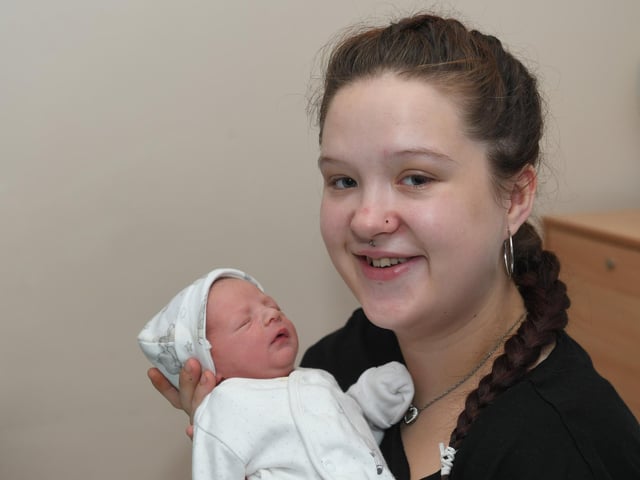 Finley Thomas Daly, born on September 11, at 6.22pn weighing 5lb 12oz, to Chantel Hodkinson and Aiden Daly of Clayton Brook