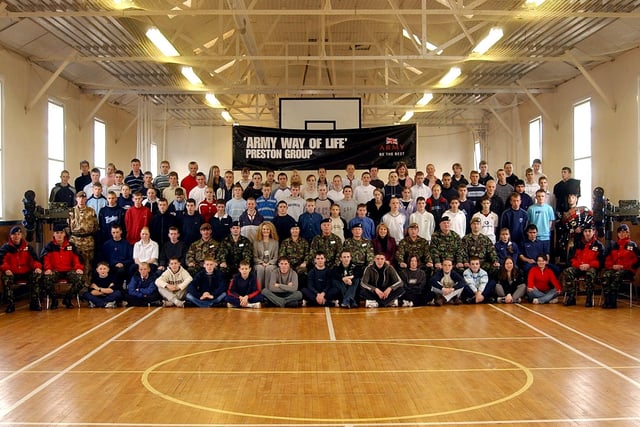 All the officials and year 11 pupils from Lancashire who took part in the 'Army Way Of Life' scheme at Fulwood Barracks