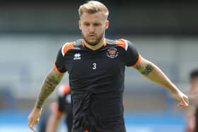 Nick Anderton during a pre-match warm-up for Blackpool