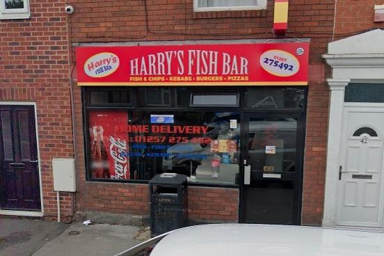 Harry's Fish Bar / 44 Moor Rd, Chorley PR7 2LN / Last inspected: August 8, 2022