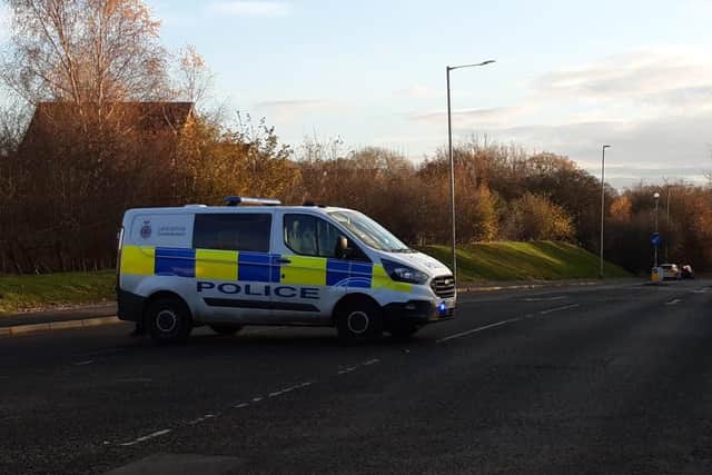 Officers blocked the road in both directions for a number of hours following the incident