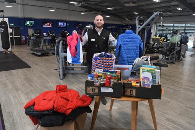 As part of thier community programme, Places Gym has also launched a food and warm winter coat collection. Pictured: Murray MacLennan, Healthy Communities Manager.