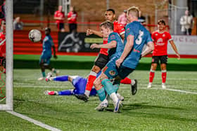 Match action Chorley's narrow defeat at Tamworth (photo: David Airey/@dia_images)