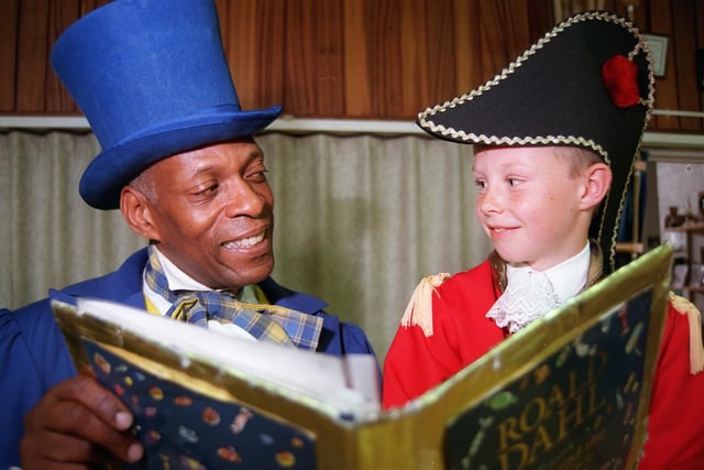 St Peters CE school, Preston, played host to Willy Wonka (alias American Dean Hill) as part of their book week in 1999. He is pictured here with nine-year-old Craig Worsley