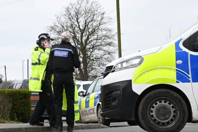 Police officers at the scene in St Michael's.