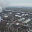 A major fire on the Lune Industrial Estate in Lancaster.