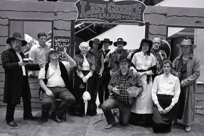 It was a case of being quick on the draw when Preston shoppers came face-to-face with a gang of coyboys in St George's Shopping Centre. The wild west showdown was part of Preston's first ever Country and Western Festival, organised by the Ribdale Western Club