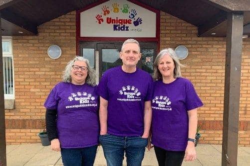 Unique Kidz and Co. Graham Liver with Unique Kidz and Co co-founders Denise Armer and Jane Halpin. 