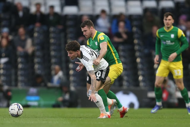 Was just chasing shadows all night, the Fulham midfield were far superior leaving North End's protector of the backline out of position. When he did step out to try and stop attacks he would be late, as his booking proved.