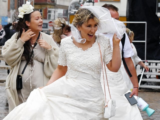 The annual Wedding Walk, raising funds for Trinity Hospice.