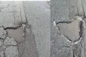 Before and after the work had been filed as completed on the Love Clean Streets app