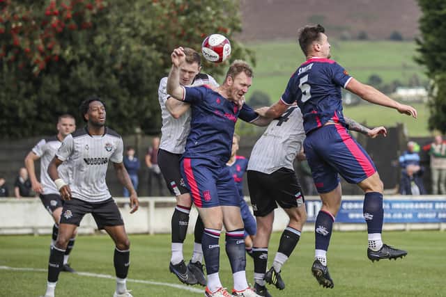 Match action from Chorley's 3-0 win over Mossley (photo: David Airey/dia_images)
