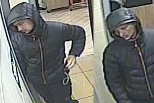 Do you recognise this man? Police want to speak to him after a bike was stolen from outside the McDonald's restaurant in Capitol Centre, Preston (Credit: Lancashire Police)