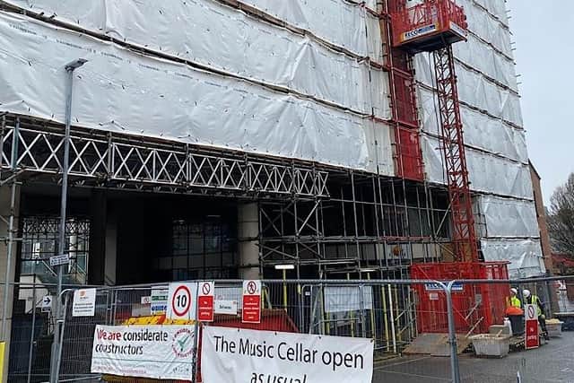 Hollywood Exports was based in a ground-floor unit within the Premier Inn building, which has been clad in scaffolding for the past 12 months
