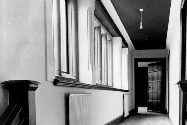 Captured in 1979, this shows the interior of the newly renovated Worden Hall. Yet it was still standing empty, despite being lovingly restored