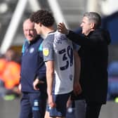 Mikey O'Neill comes on as a substitute for Preston North End against Queens Park Rangers at Deepdale