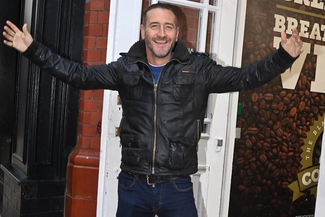 Actor Will Mellor arrives in Blackpool.