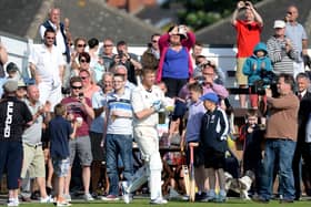 Flintoff attracted a bumper crowd when he returned to St Annes to play in 2014