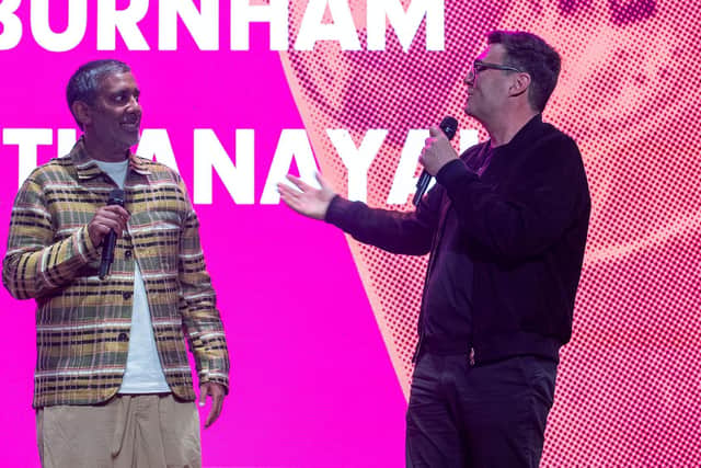 Nihal Arthanayake with Mayor of Greater Manchester Andy Burnham.